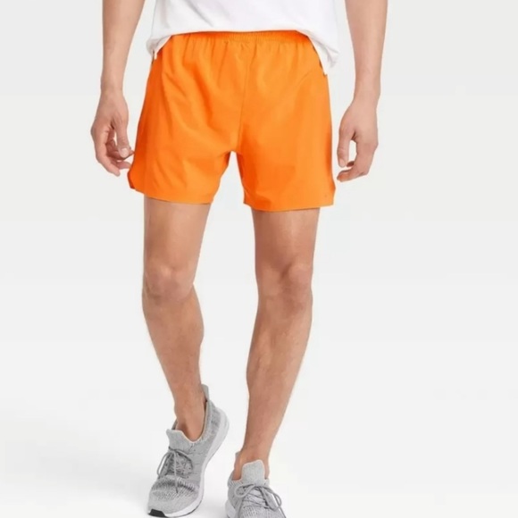 all in motion Shorts New All In Motion Mens Bright Orange Lined Run